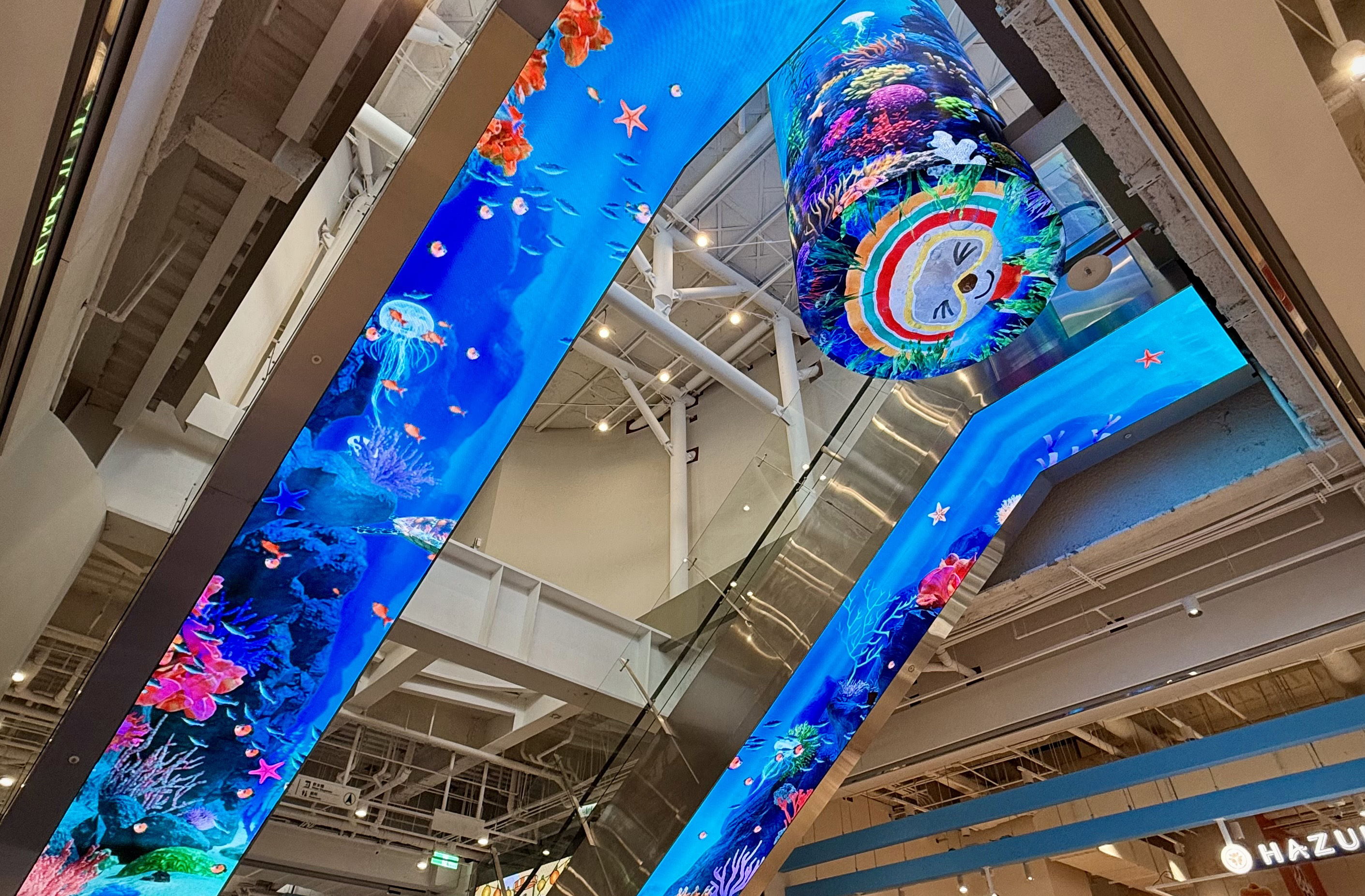 達擎與傑可達整合先進顯示技術與軟硬體應用服務，提供一系列大型LED顯示解決方案，為全新改裝開幕的「清水服務區」佈局嶄新視覺體驗。